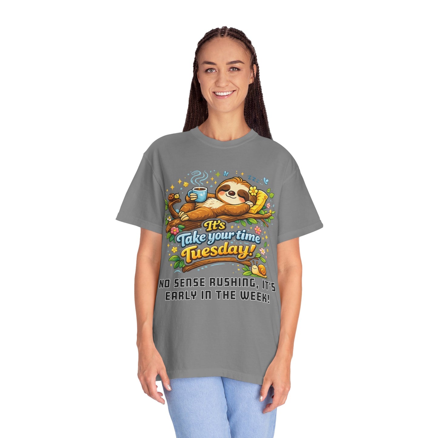 Tuesday - Procrastination Sloth Series T-shirt