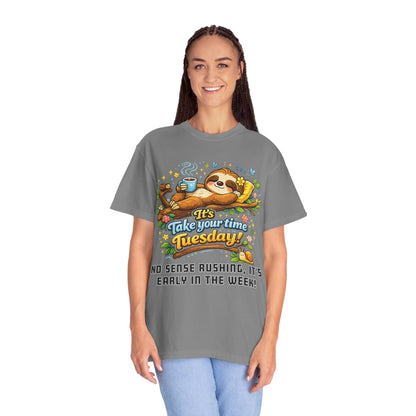 Tuesday - Procrastination Sloth Series T-shirt