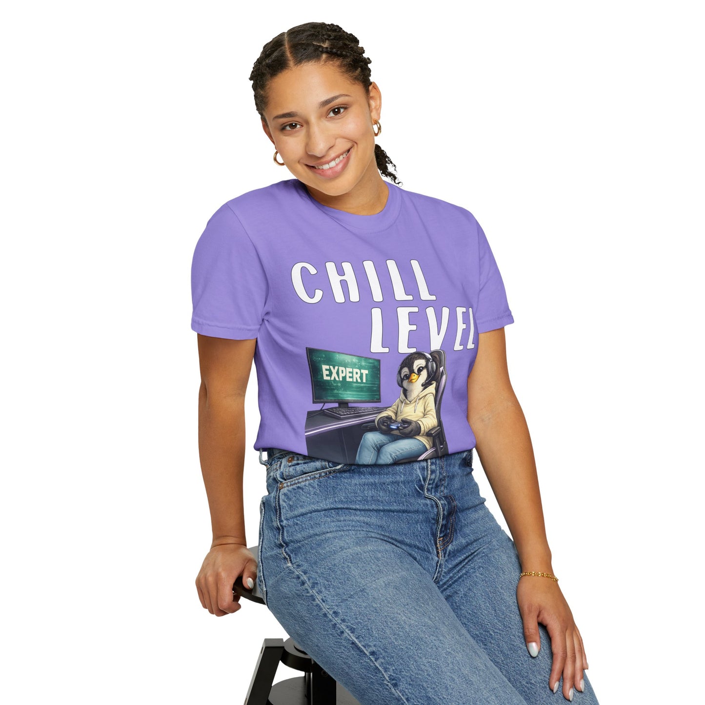 Chill Level Expert Girl T-shirt - Penguin Series