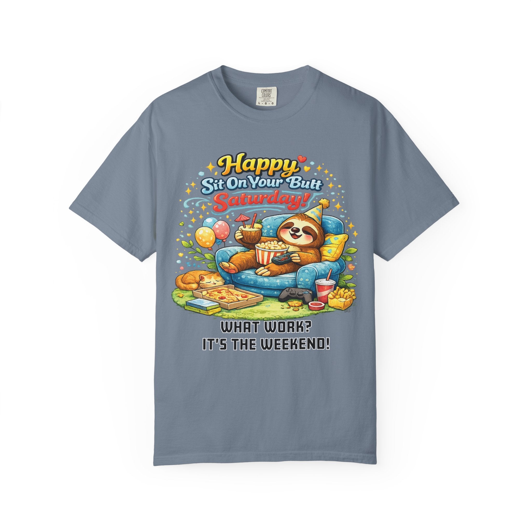 Saturday - Procrastination Sloth Series T-shirt