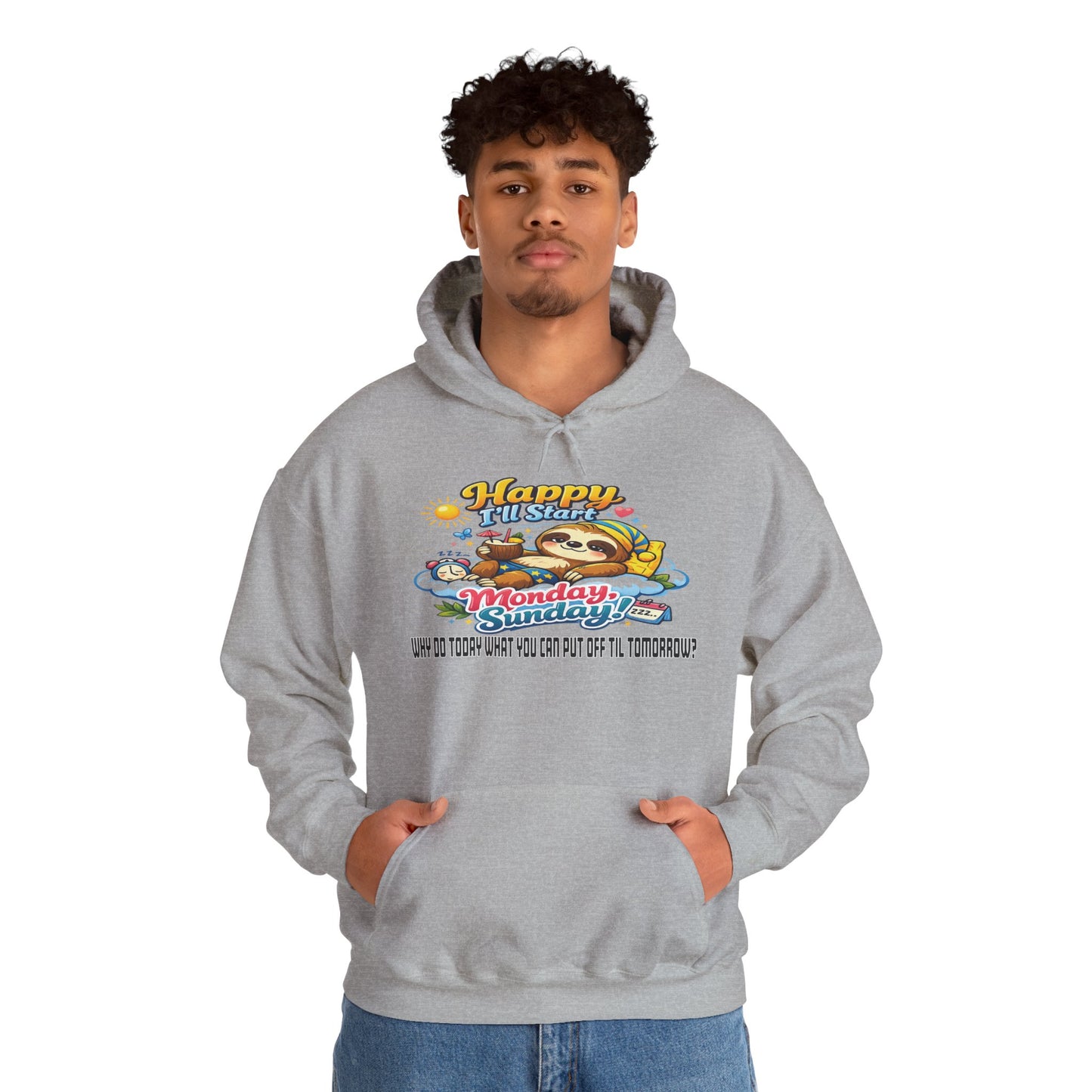 Sunday - Procrastination Sloth Series Hoodie