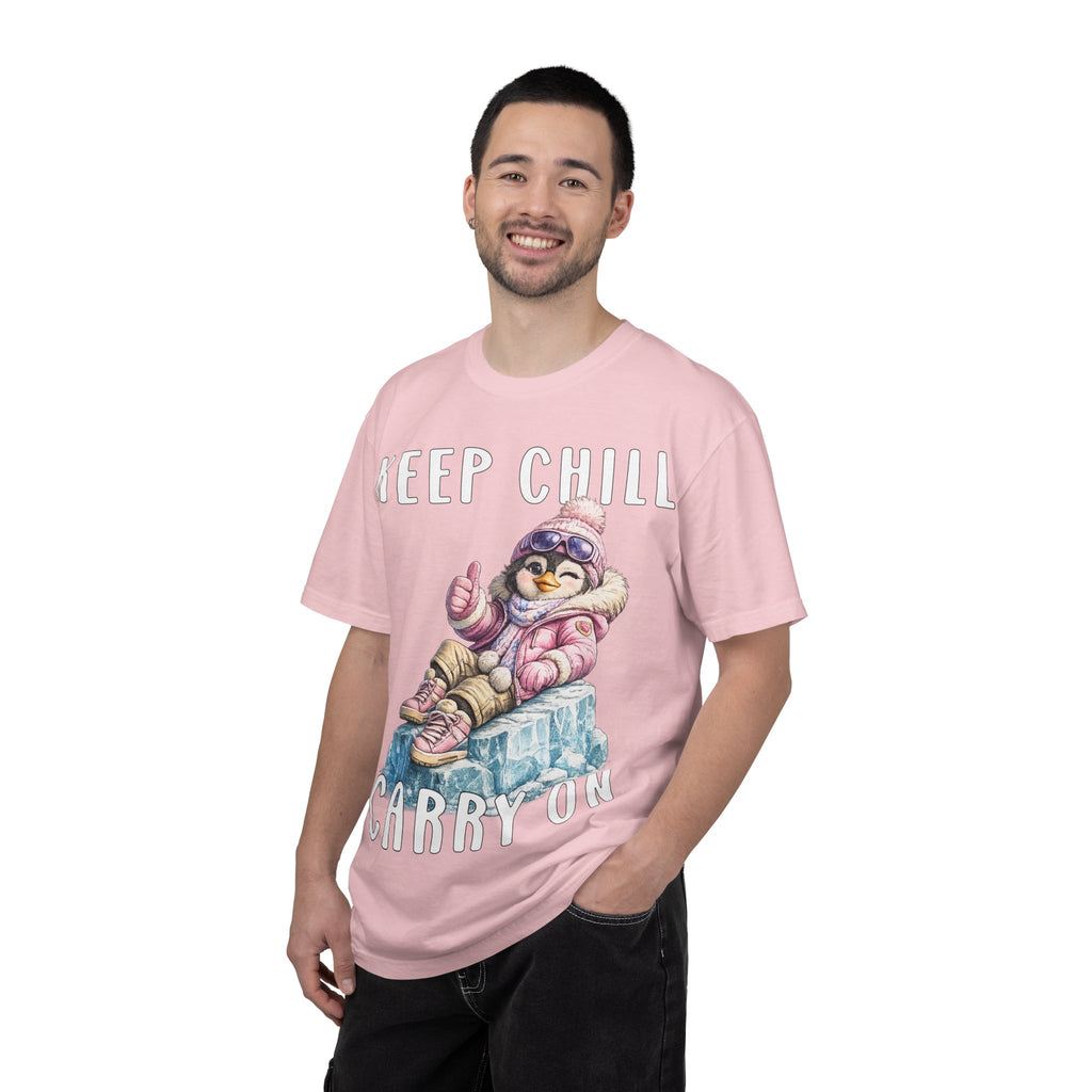 Keep Chill Carry On Girl T-shirt - Penguin Series