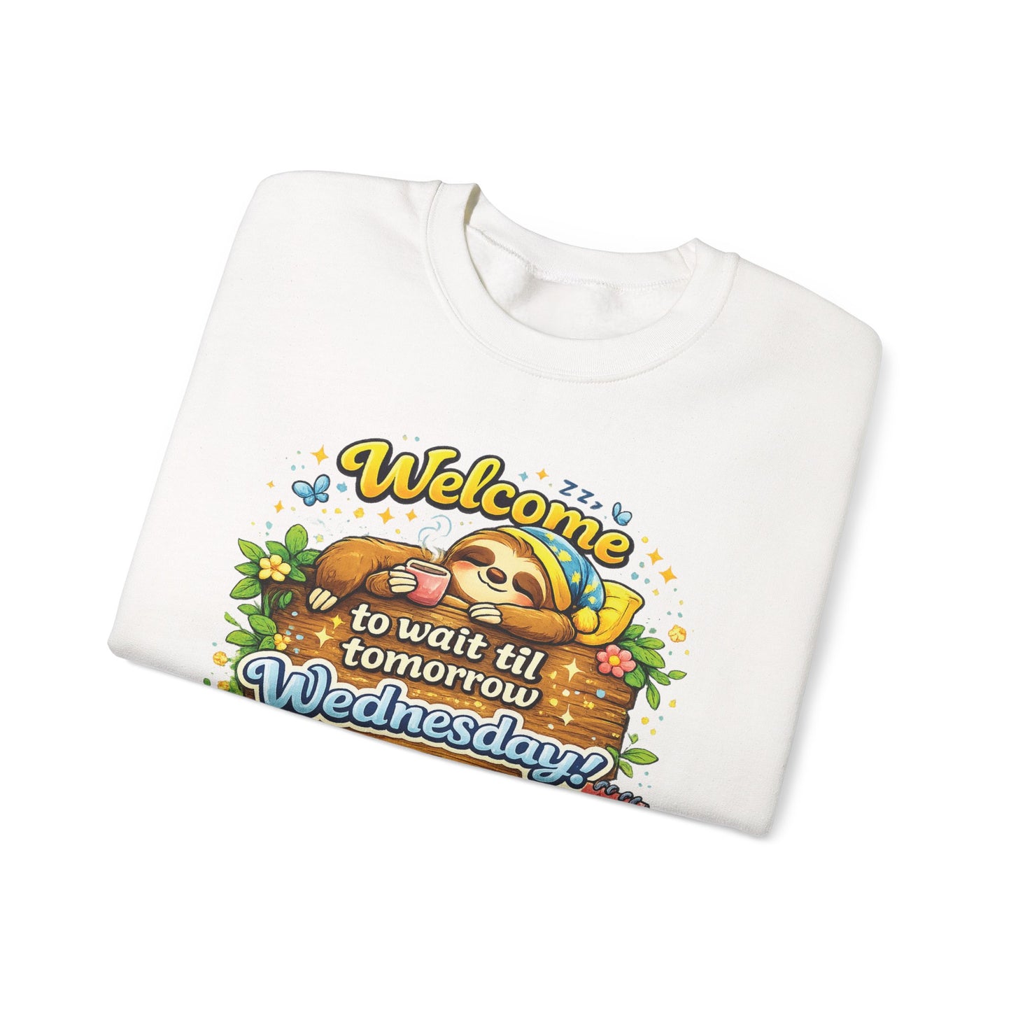 Wednesday - Procrastination Sloth Series Sweatshirt