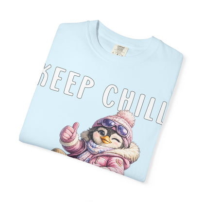Keep Chill Carry On Girl T-shirt - Penguin Series