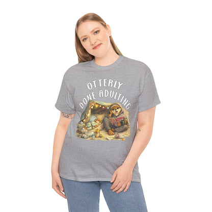"Otterly Done Adulting" Mom Tee - Otter Series