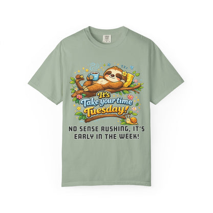 Tuesday - Procrastination Sloth Series T-shirt