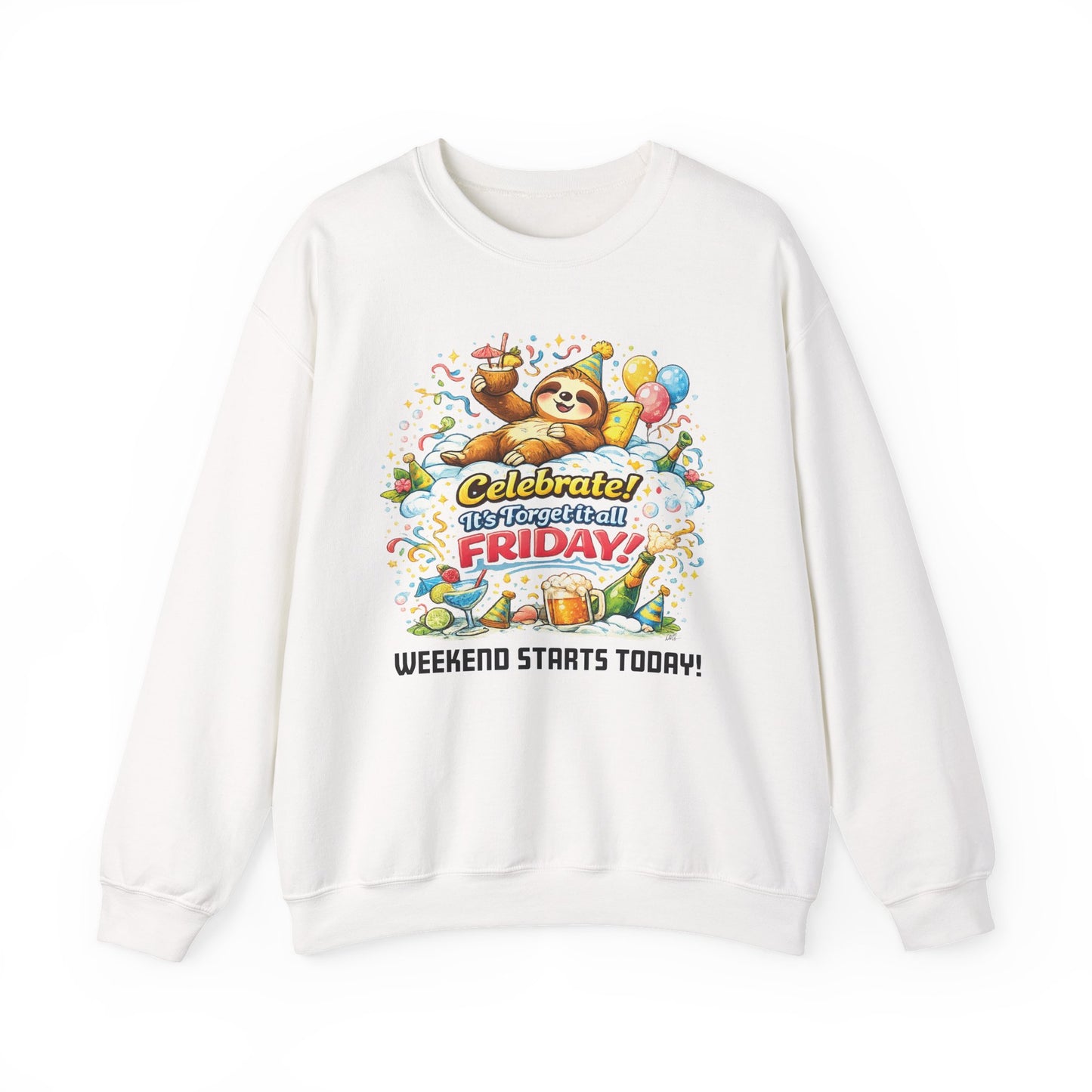 Friday - Procrastination Sloth Series Sweatshirt
