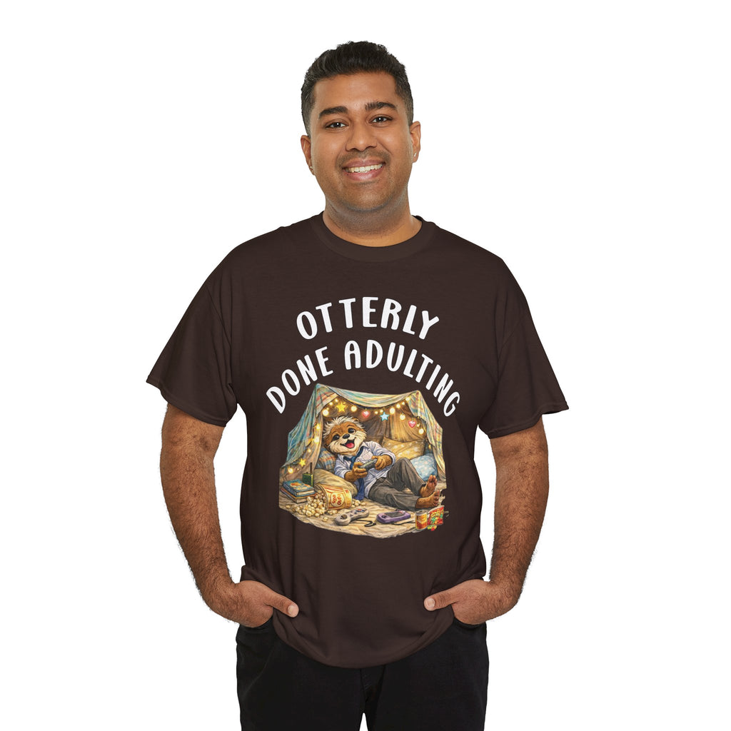 "Otterly Done Adulting" Dad Tee - Otter Series