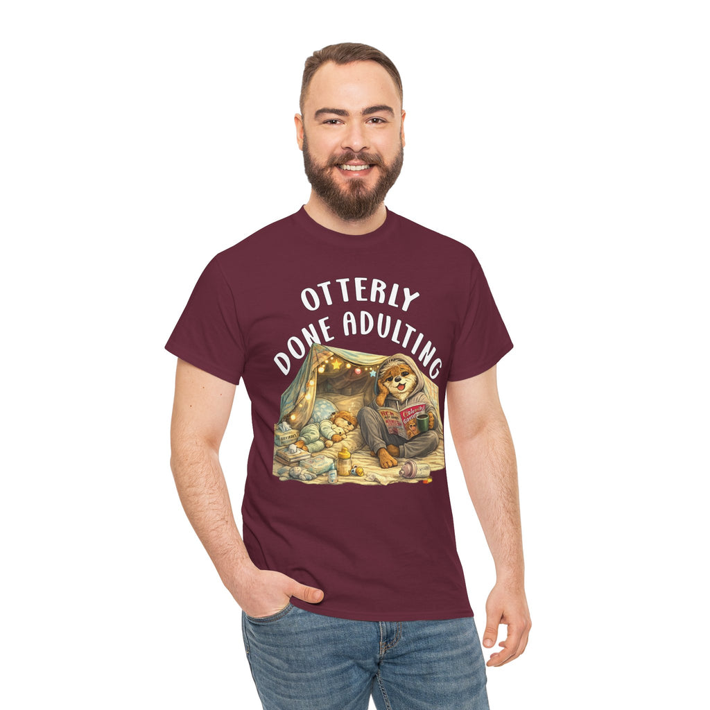 "Otterly Done Adulting" Mom Tee - Otter Series