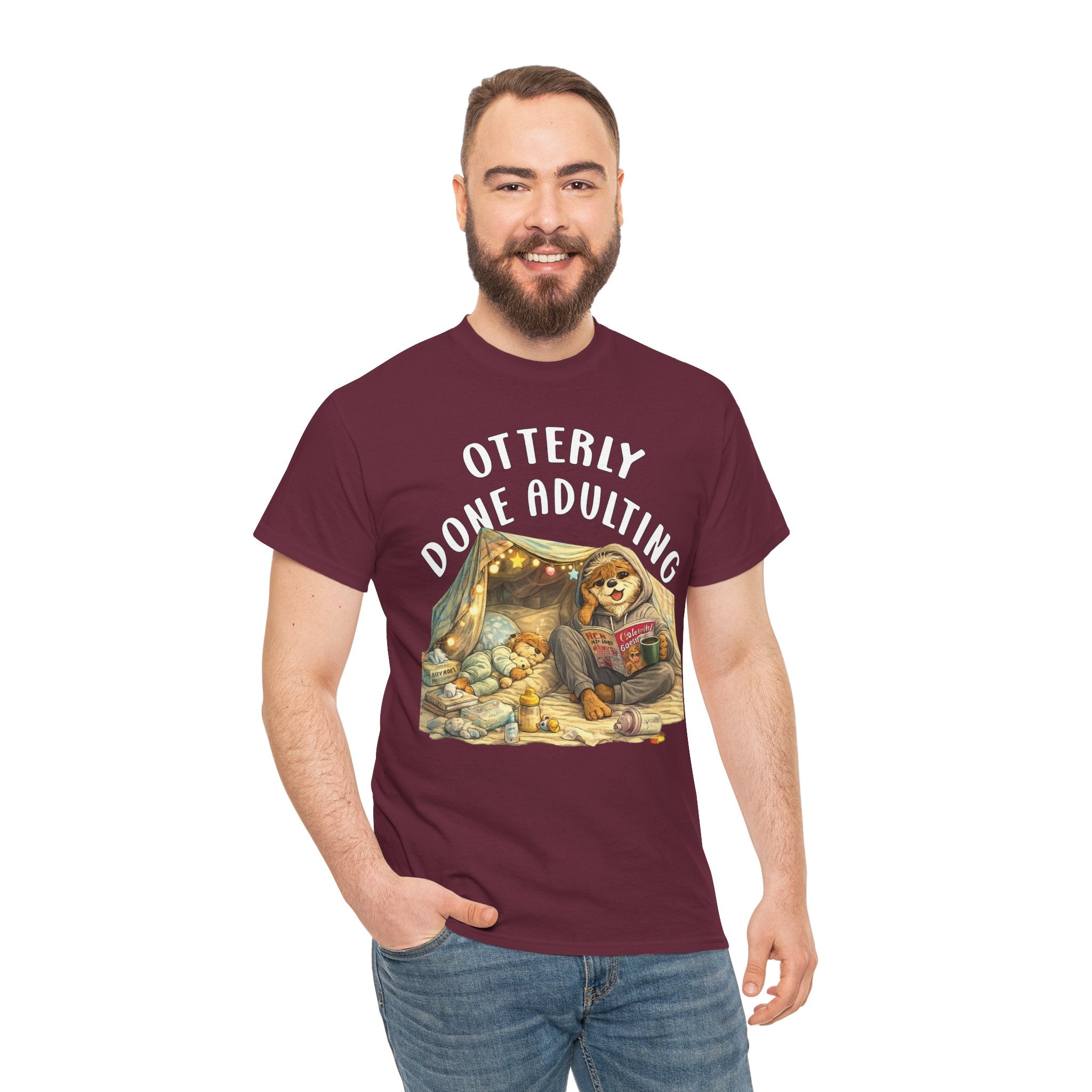 "Otterly Done Adulting" Mom Tee - Otter Series