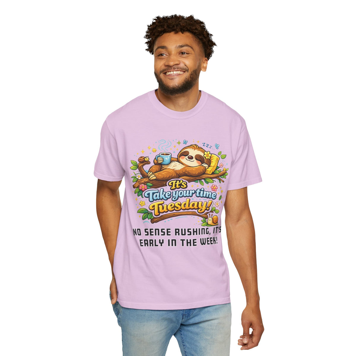 Tuesday - Procrastination Sloth Series T-shirt