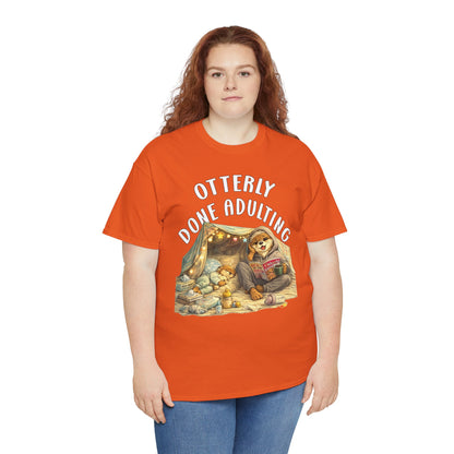 "Otterly Done Adulting" Mom Tee - Otter Series