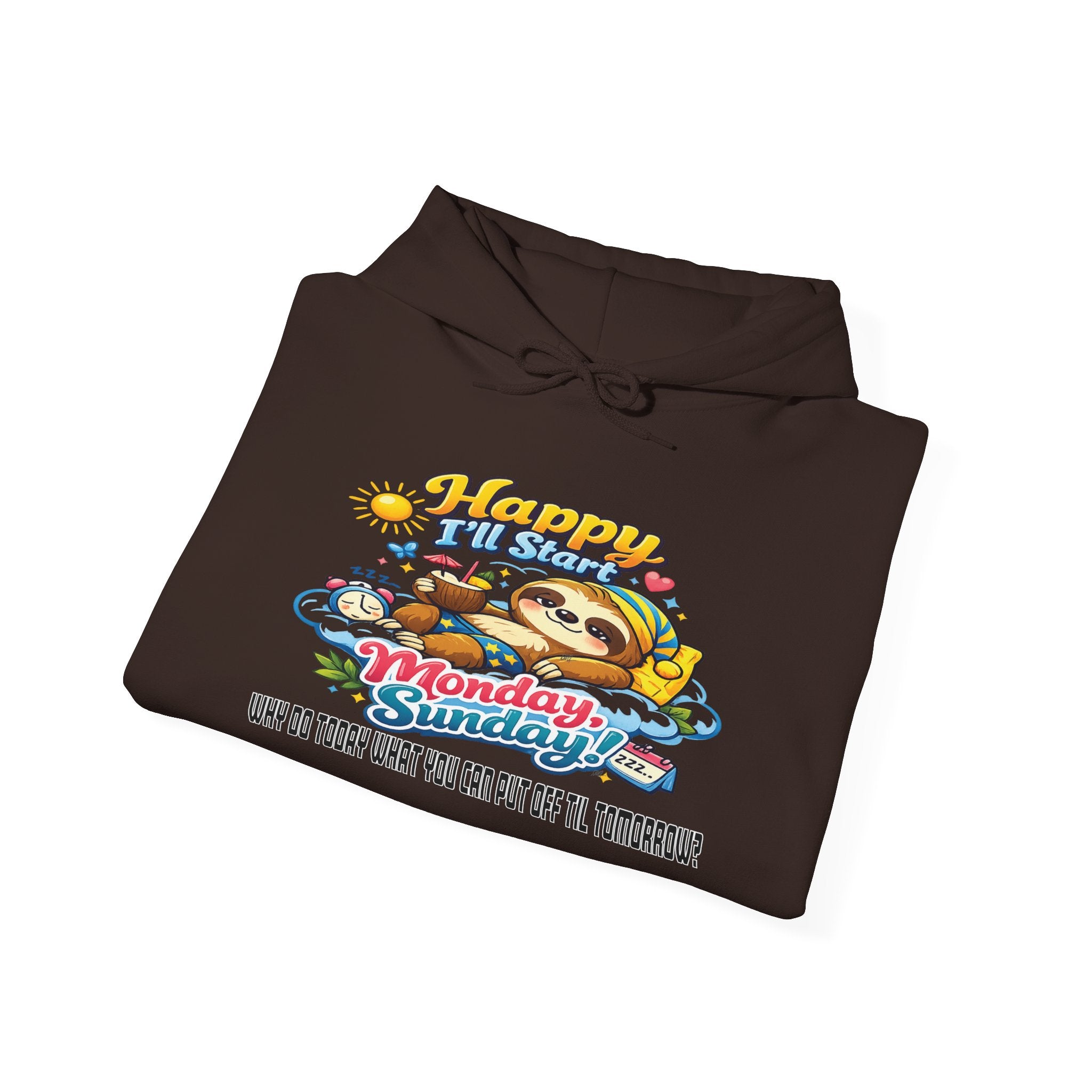 Sunday - Procrastination Sloth Series Hoodie