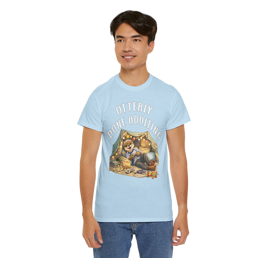 "Otterly Done Adulting" Dad Tee - Otter Series