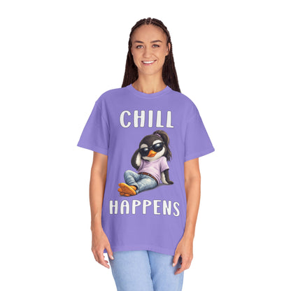 Chill Happens Girl T-shirt - Penguin Series