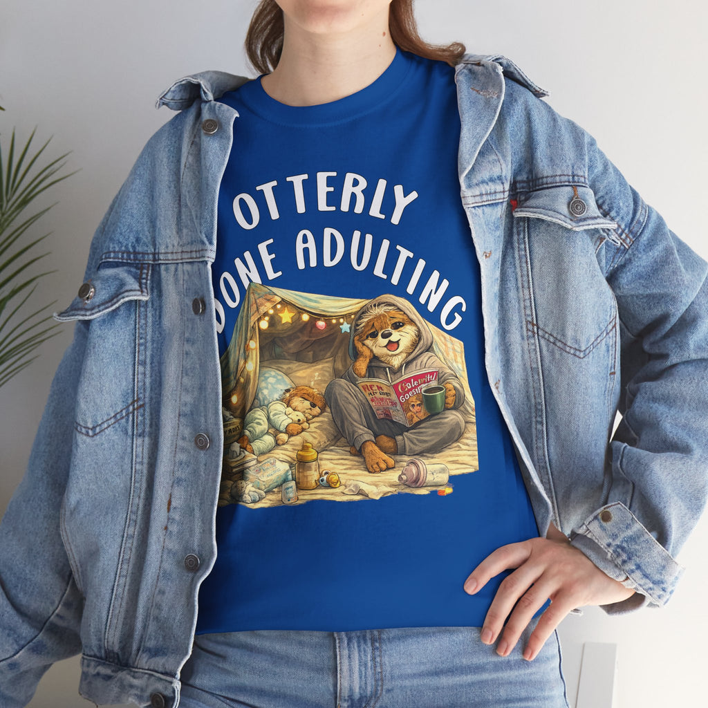 "Otterly Done Adulting" Mom Tee - Otter Series