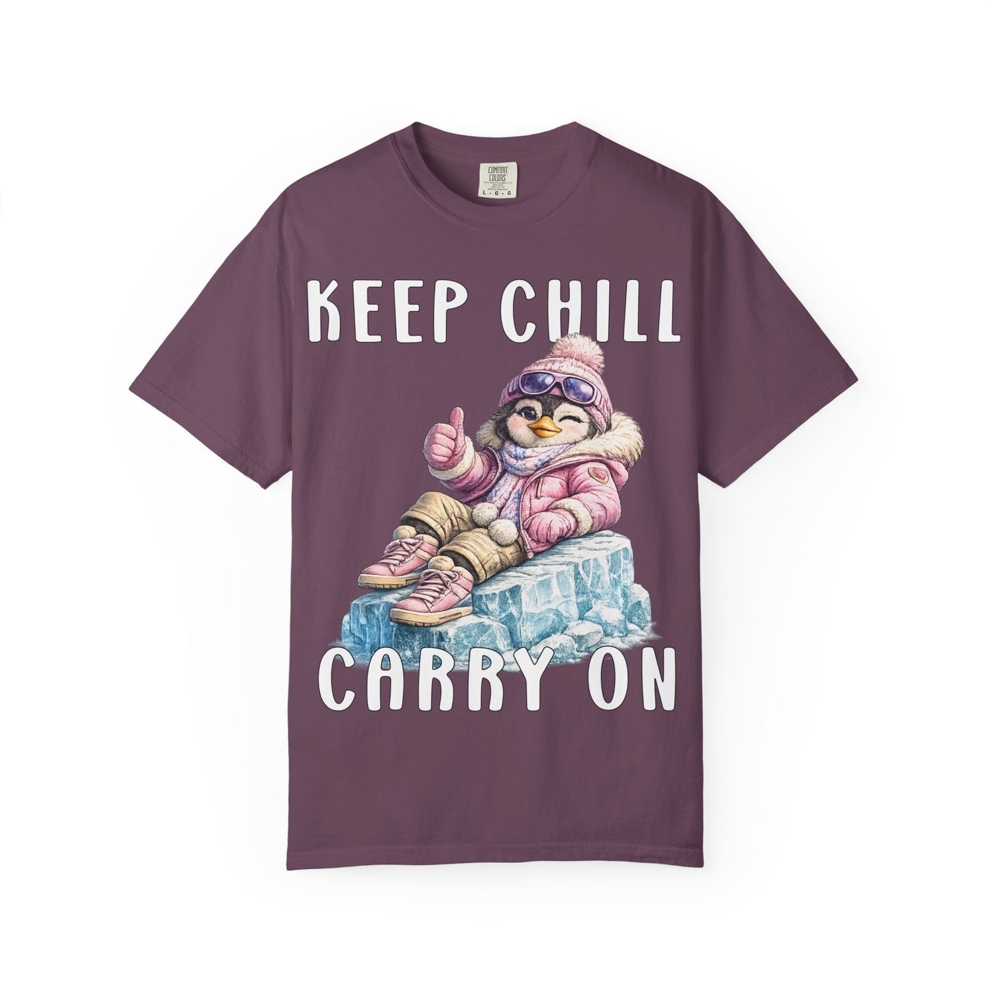 Keep Chill Carry On Girl T-shirt - Penguin Series