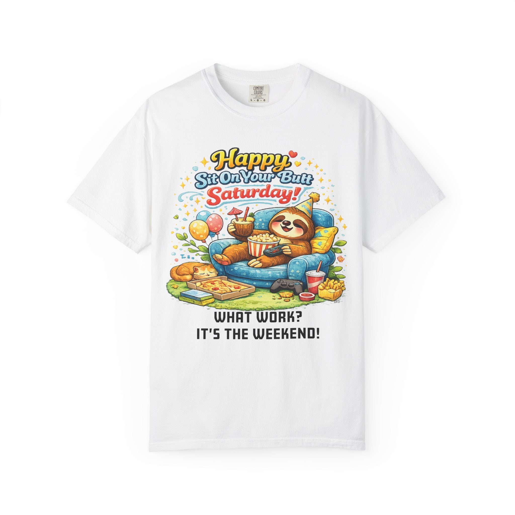 Saturday - Procrastination Sloth Series T-shirt