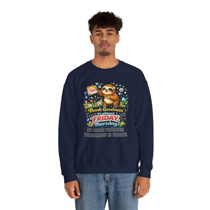 Thursday - Procrastination Sloth Series Sweatshirt