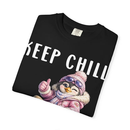 Keep Chill Carry On Girl T-shirt - Penguin Series