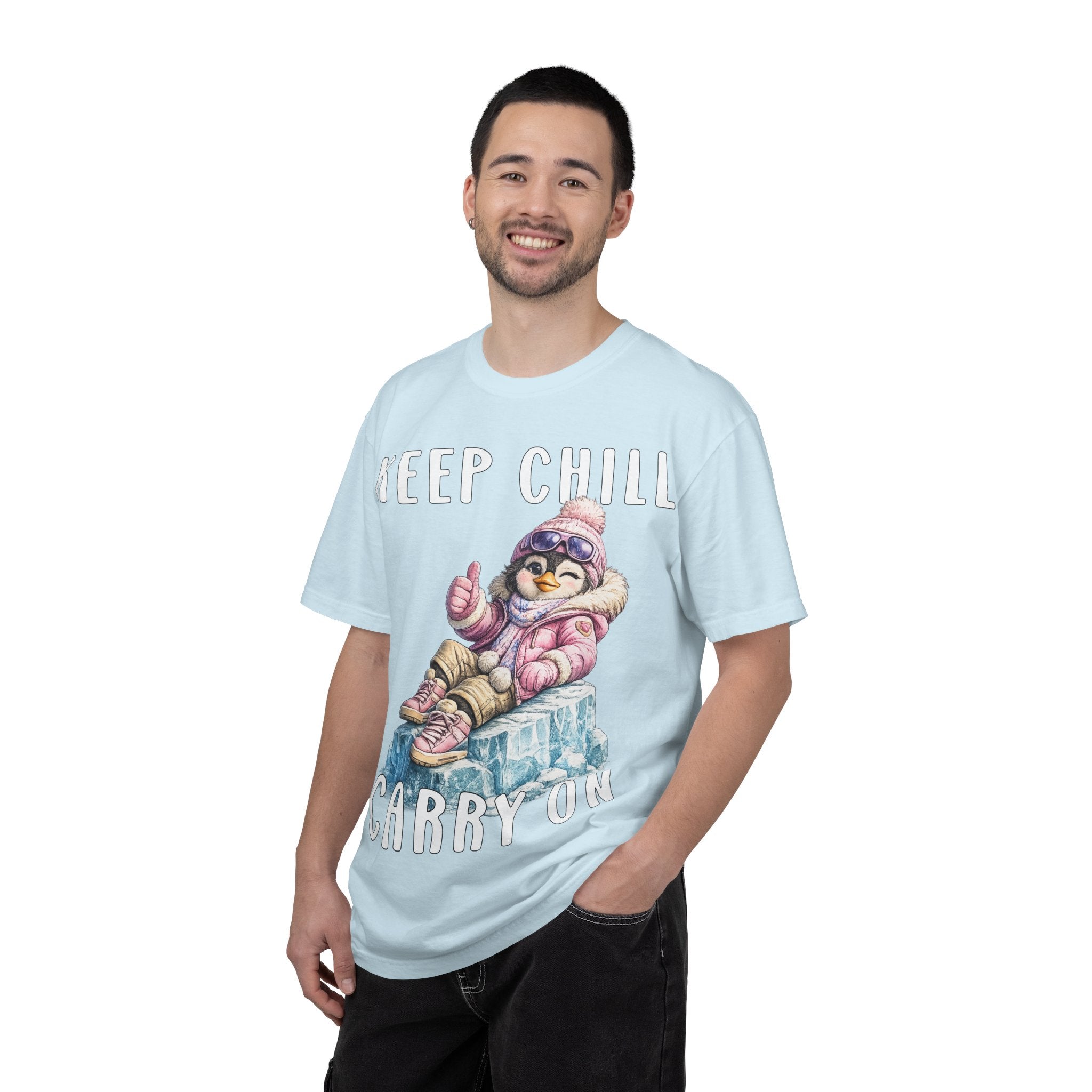 Keep Chill Carry On Girl T-shirt - Penguin Series