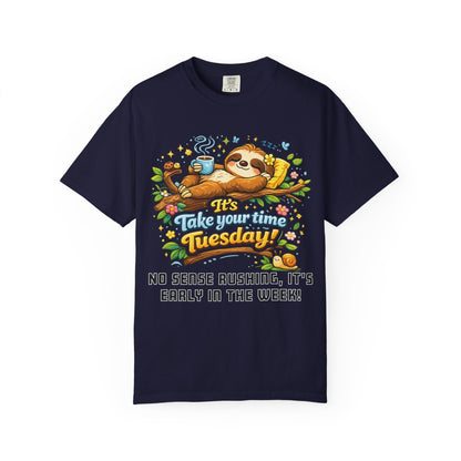 Tuesday - Procrastination Sloth Series T-shirt