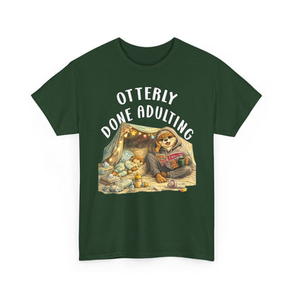 "Otterly Done Adulting" Mom Tee - Otter Series
