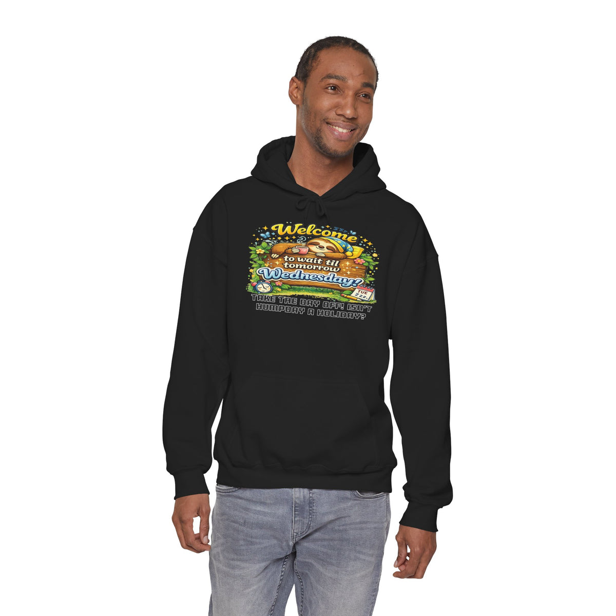 Wednesday - Procrastination Sloth Series Hoodie