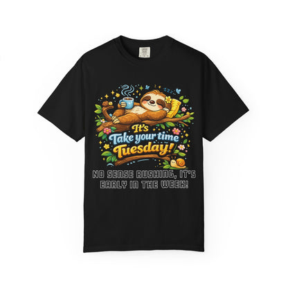 Tuesday - Procrastination Sloth Series T-shirt