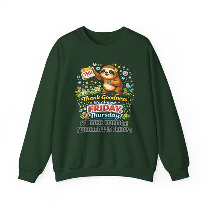 Thursday - Procrastination Sloth Series Sweatshirt