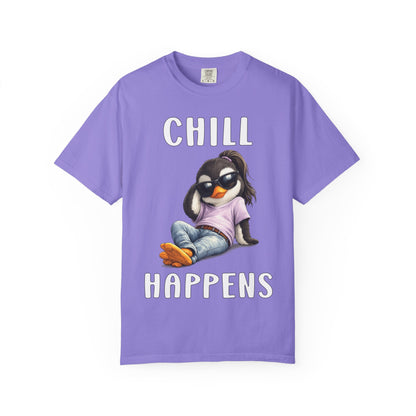 Chill Happens Girl T-shirt - Penguin Series
