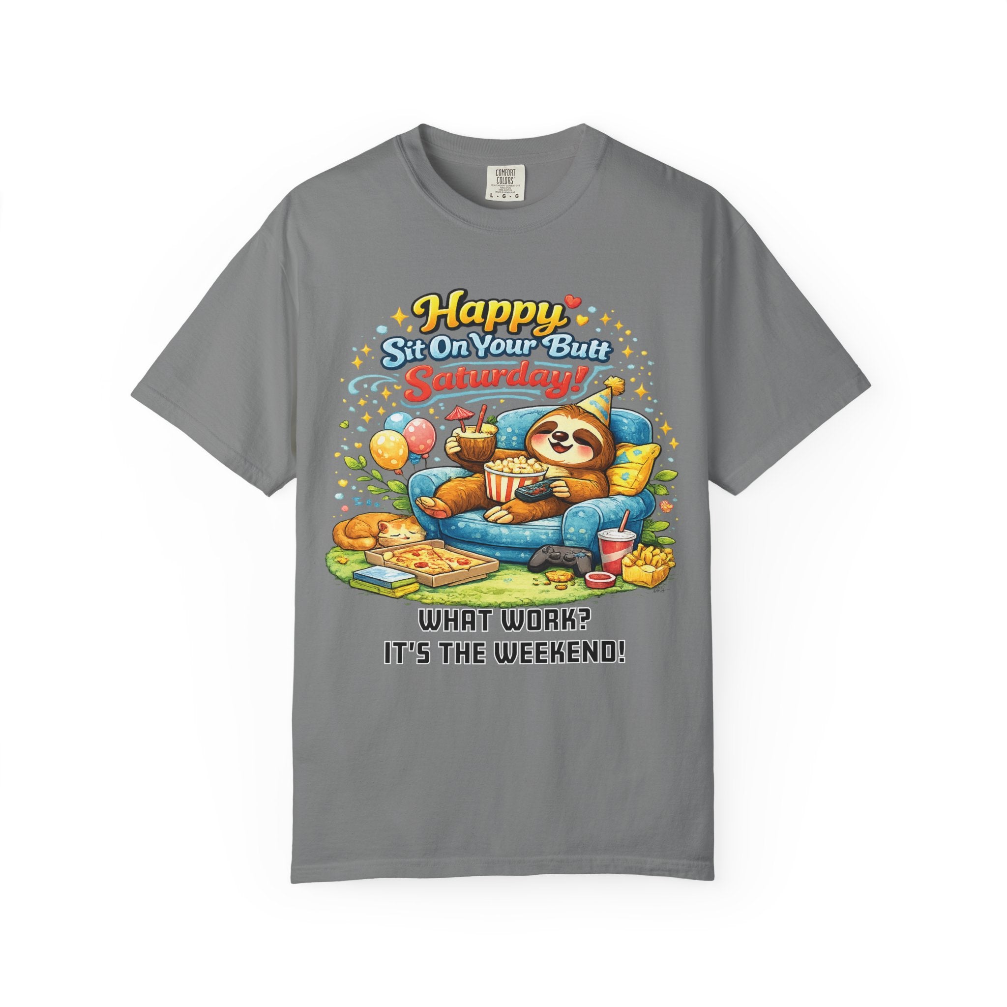 Saturday - Procrastination Sloth Series T-shirt