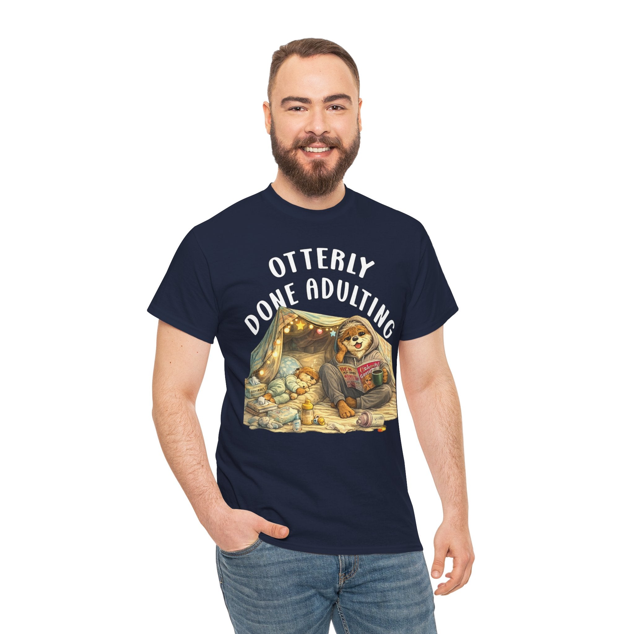 "Otterly Done Adulting" Mom Tee - Otter Series