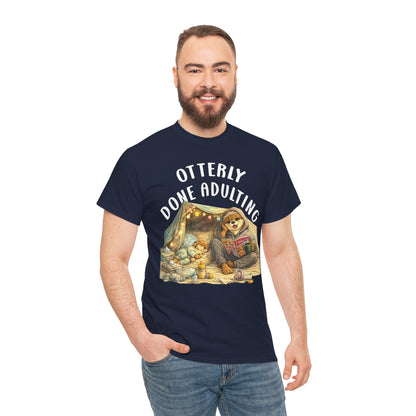 "Otterly Done Adulting" Mom Tee - Otter Series