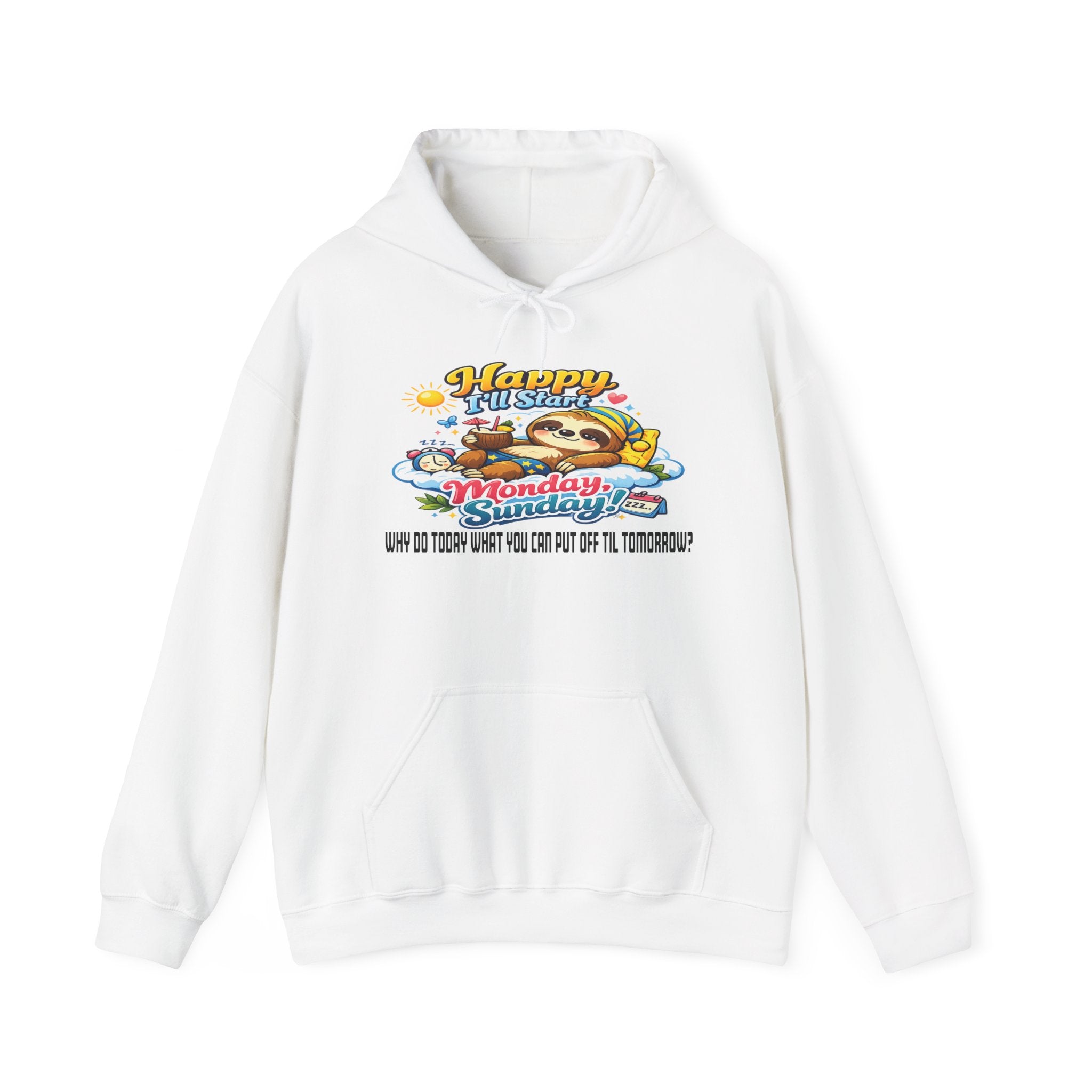 Sunday - Procrastination Sloth Series Hoodie