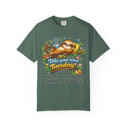 Tuesday - Procrastination Sloth Series T-shirt