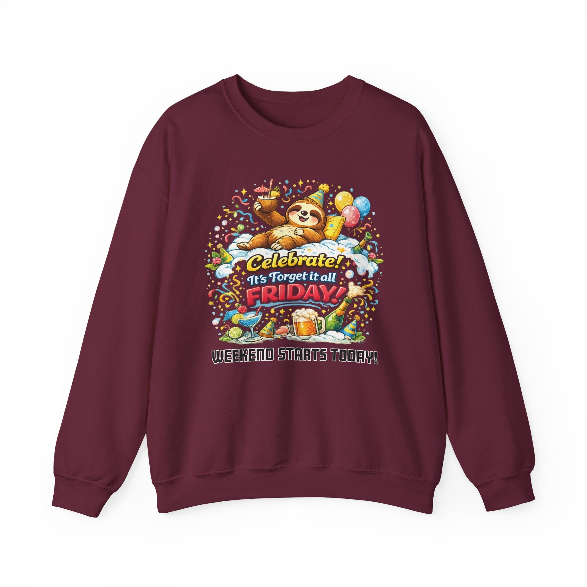 Friday - Procrastination Sloth Series Sweatshirt