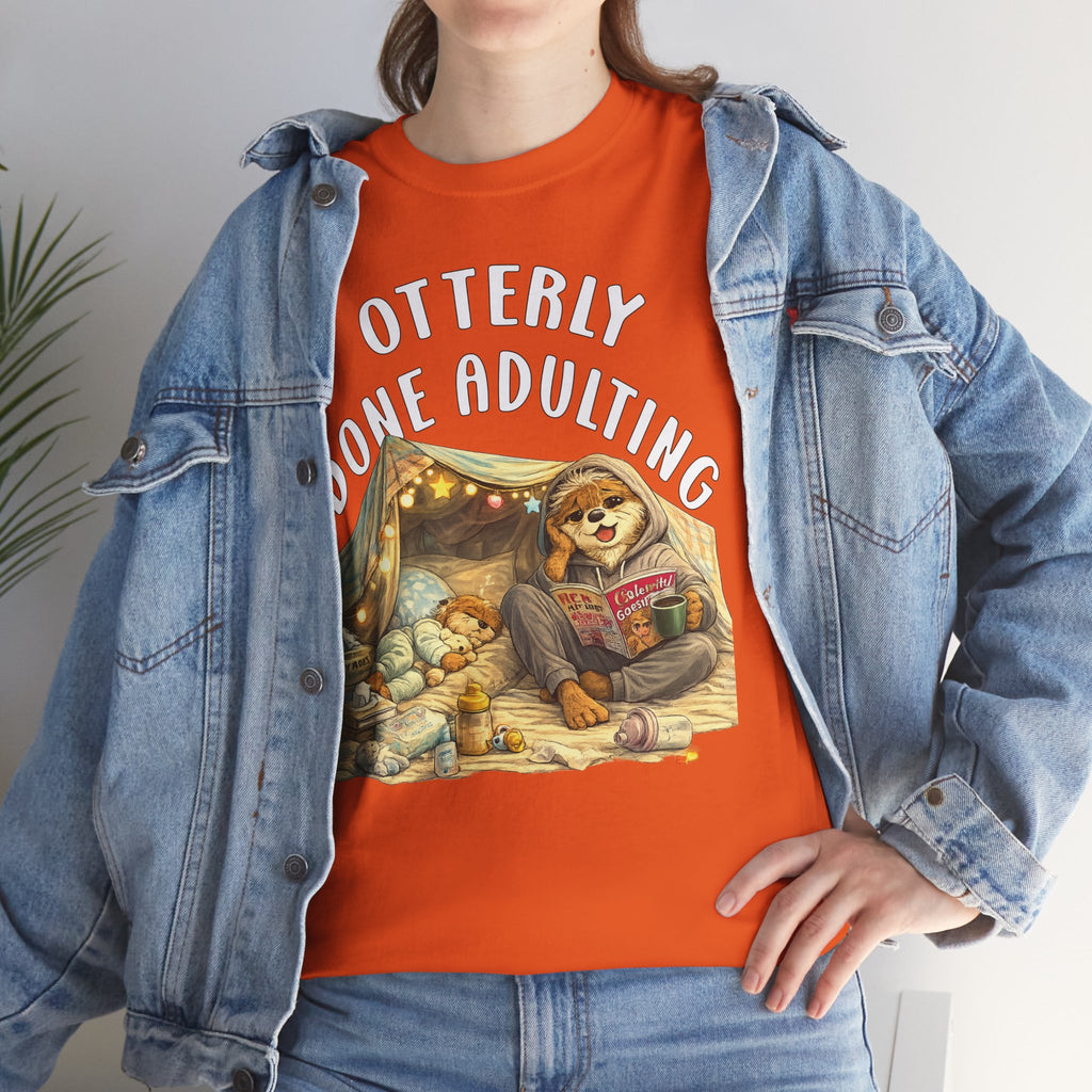 "Otterly Done Adulting" Mom Tee - Otter Series