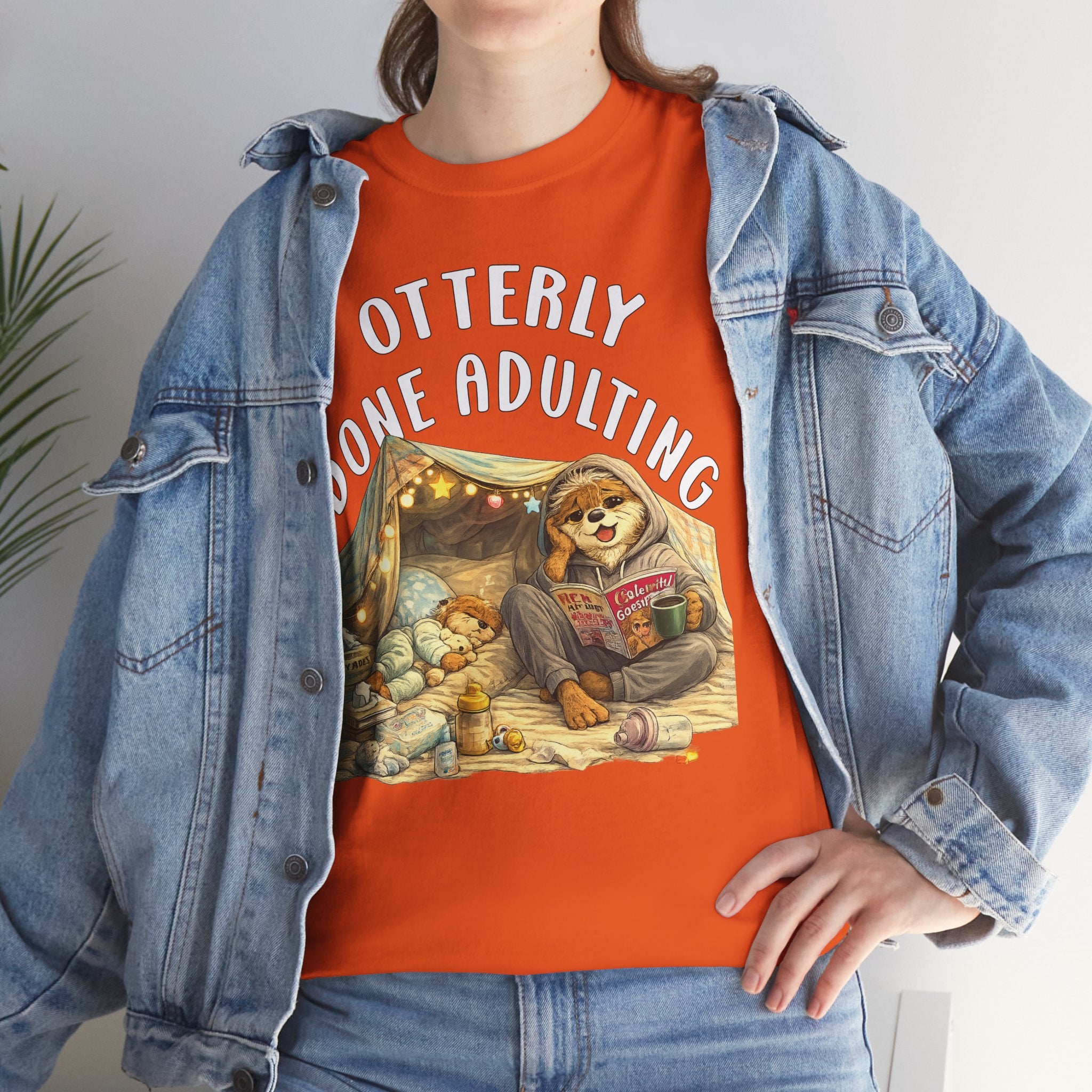 "Otterly Done Adulting" Mom Tee - Otter Series