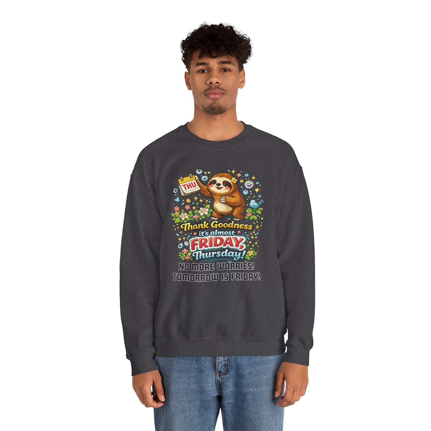 Thursday - Procrastination Sloth Series Sweatshirt