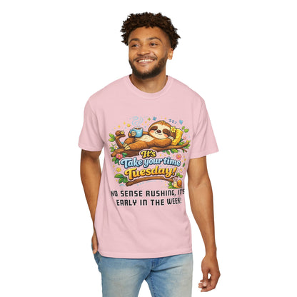 Tuesday - Procrastination Sloth Series T-shirt