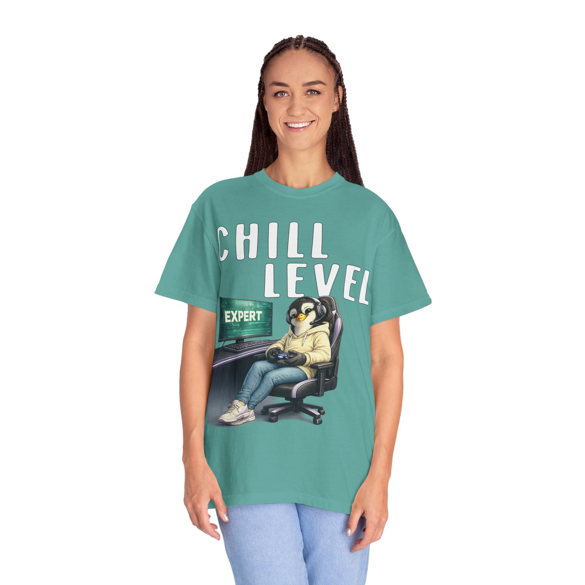 Chill Level Expert Girl T-shirt - Penguin Series