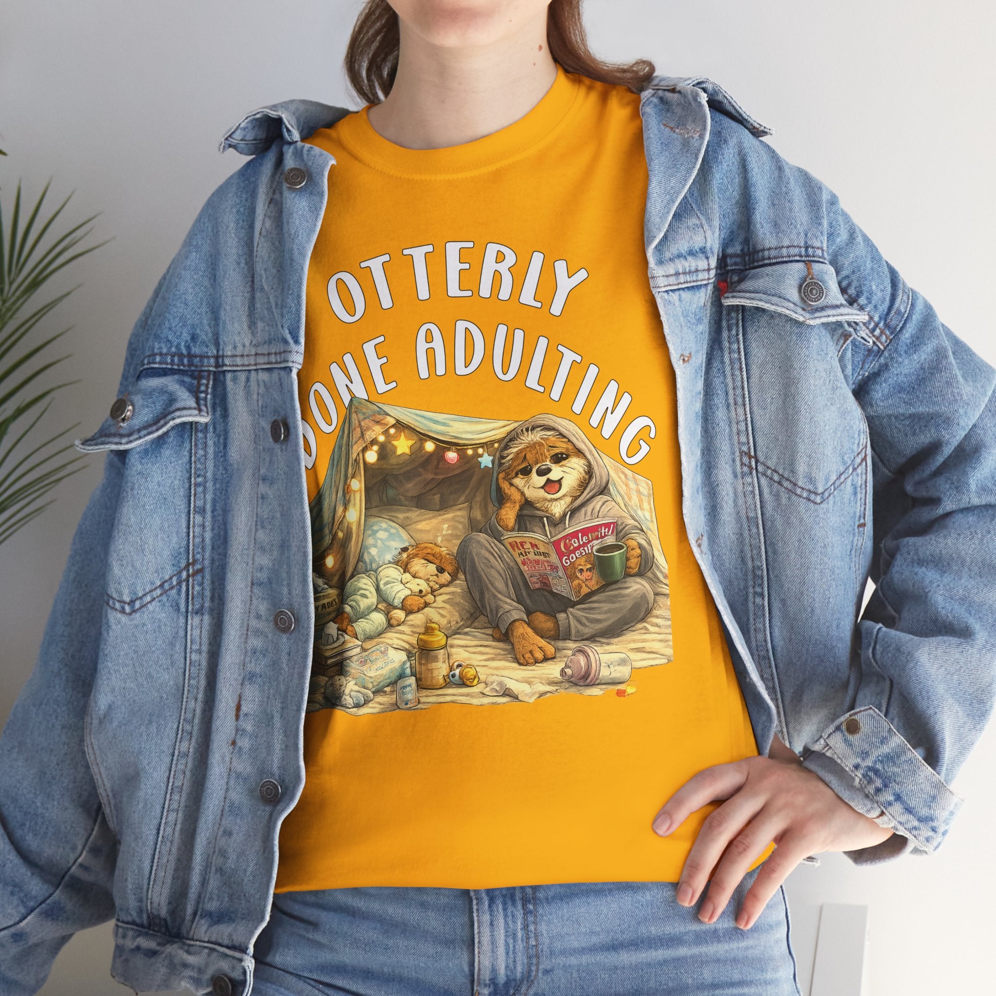 "Otterly Done Adulting" Mom Tee - Otter Series