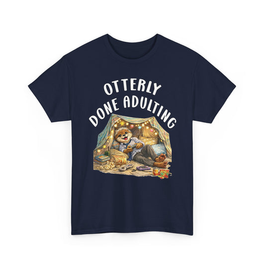 "Otterly Done Adulting" Dad Tee - Otter Series