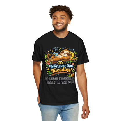 Tuesday - Procrastination Sloth Series T-shirt