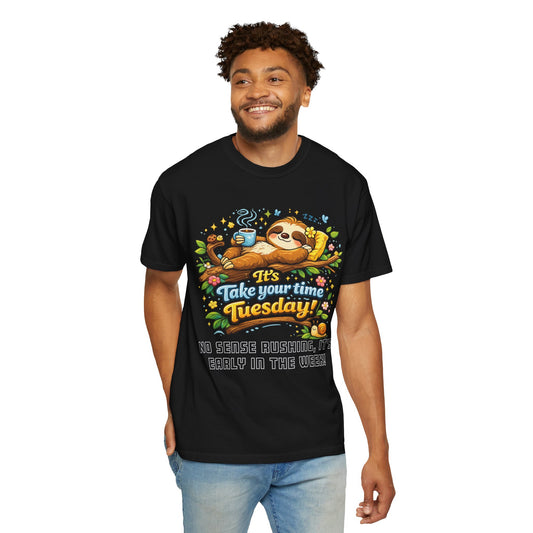 Tuesday - Procrastination Sloth Series T-shirt