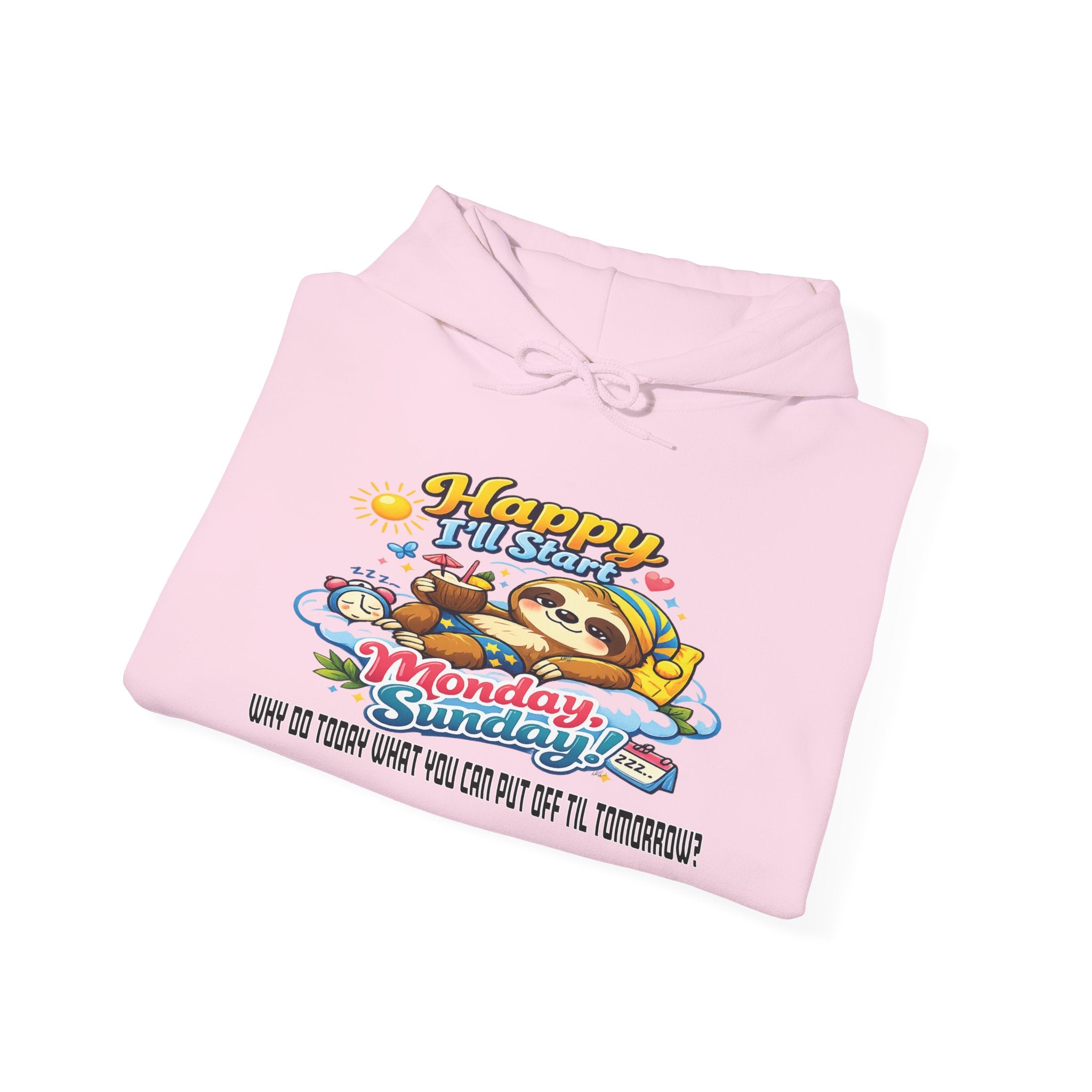 Sunday - Procrastination Sloth Series Hoodie