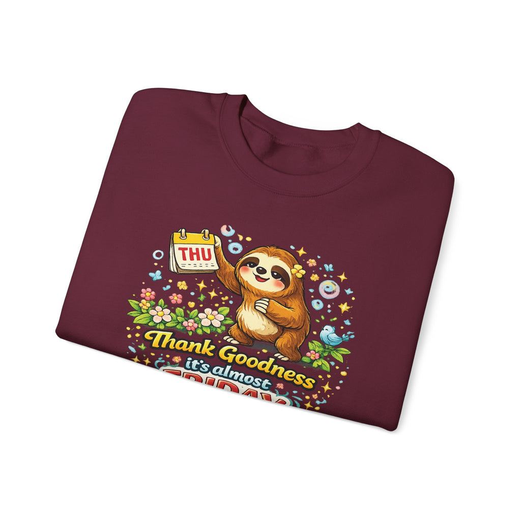 Thursday - Procrastination Sloth Series Sweatshirt