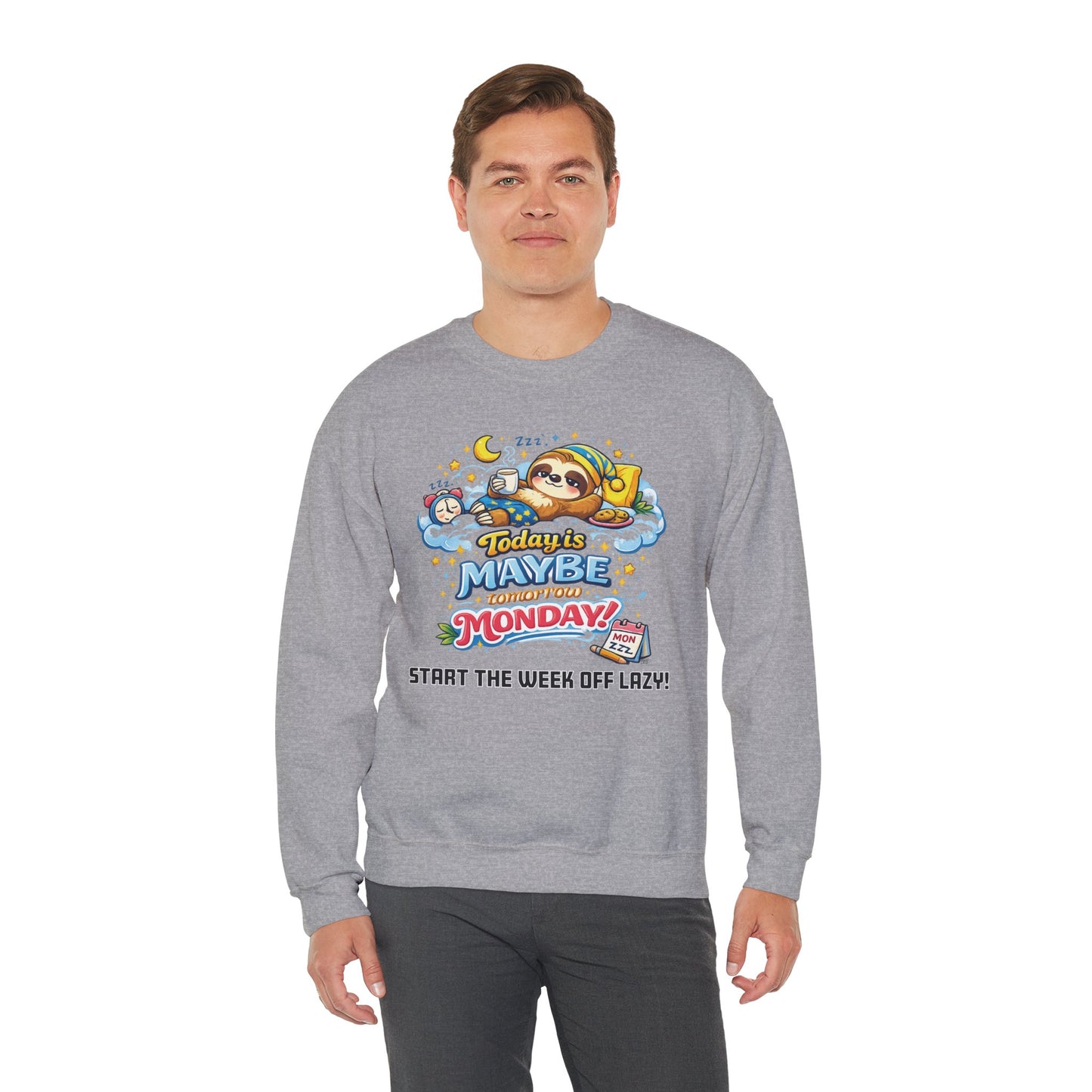 Monday - Procrastination Sloth Series Sweatshirt
