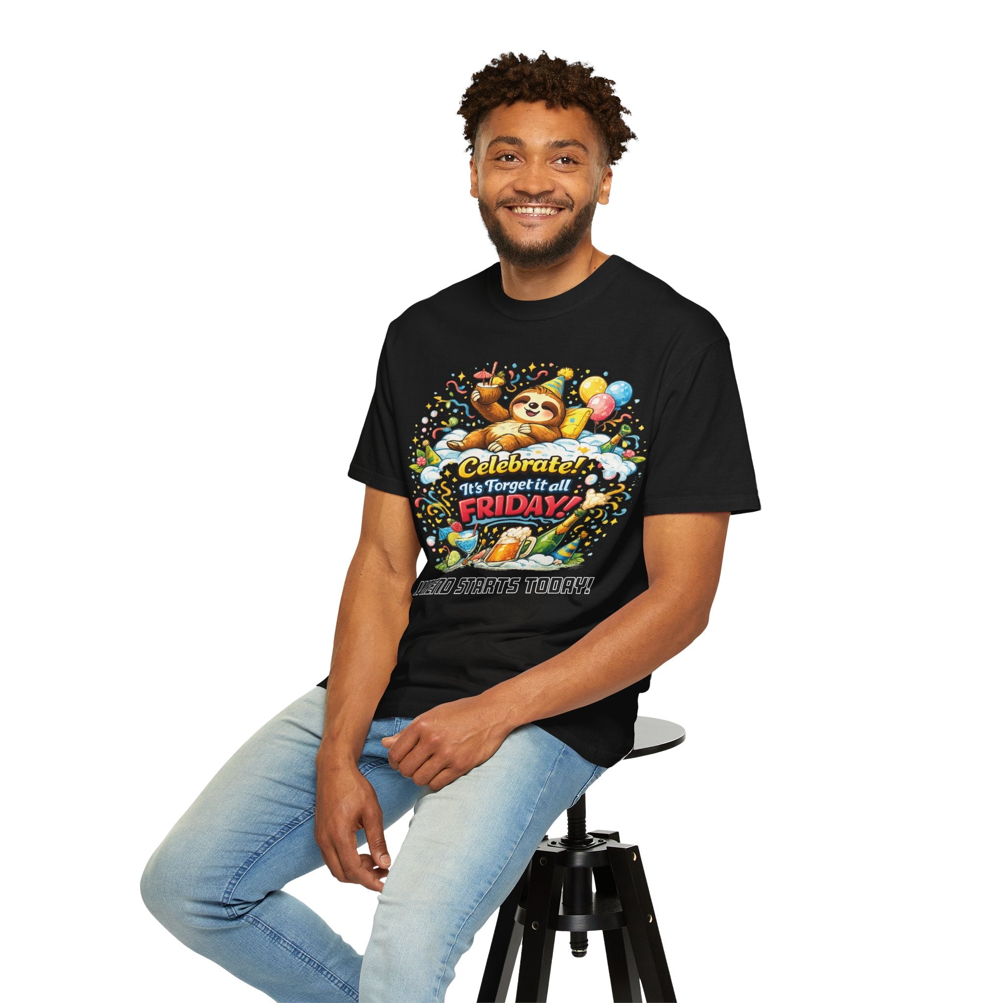 Friday - Procrastination Sloth Series T-shirt